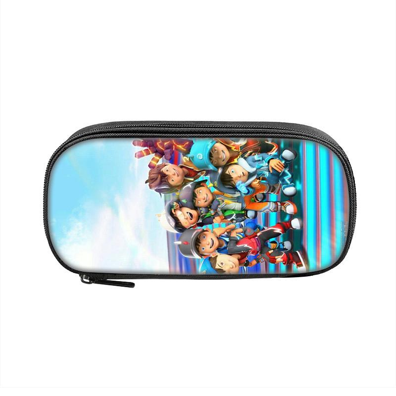 Boboiboy Pencil Case For Kids Nylon Storage Bag With Cartoon Design