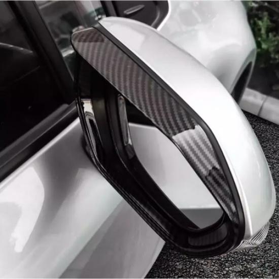 For Toyota Corolla -2025 Carbon Fiber Mirror Rain Eyebrow Trim