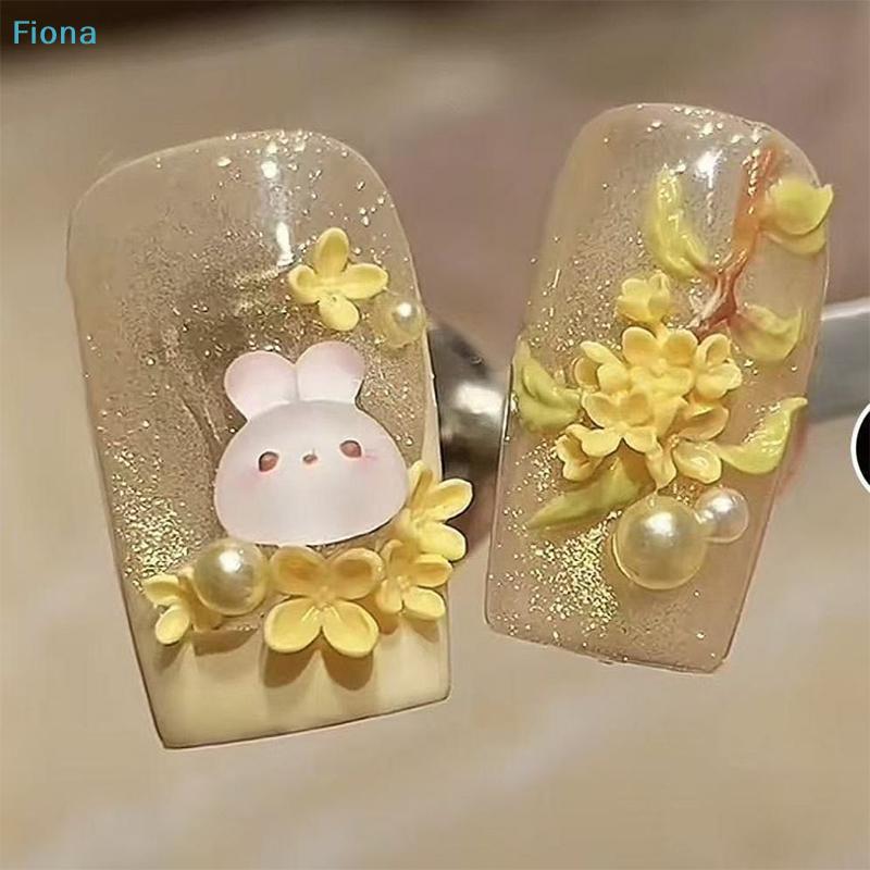 3D Bow & Bunny Nail Art Silicone Mold Set, Cute Rabbit Nail Carving Molds for DIY Manicure & Nail Decoration