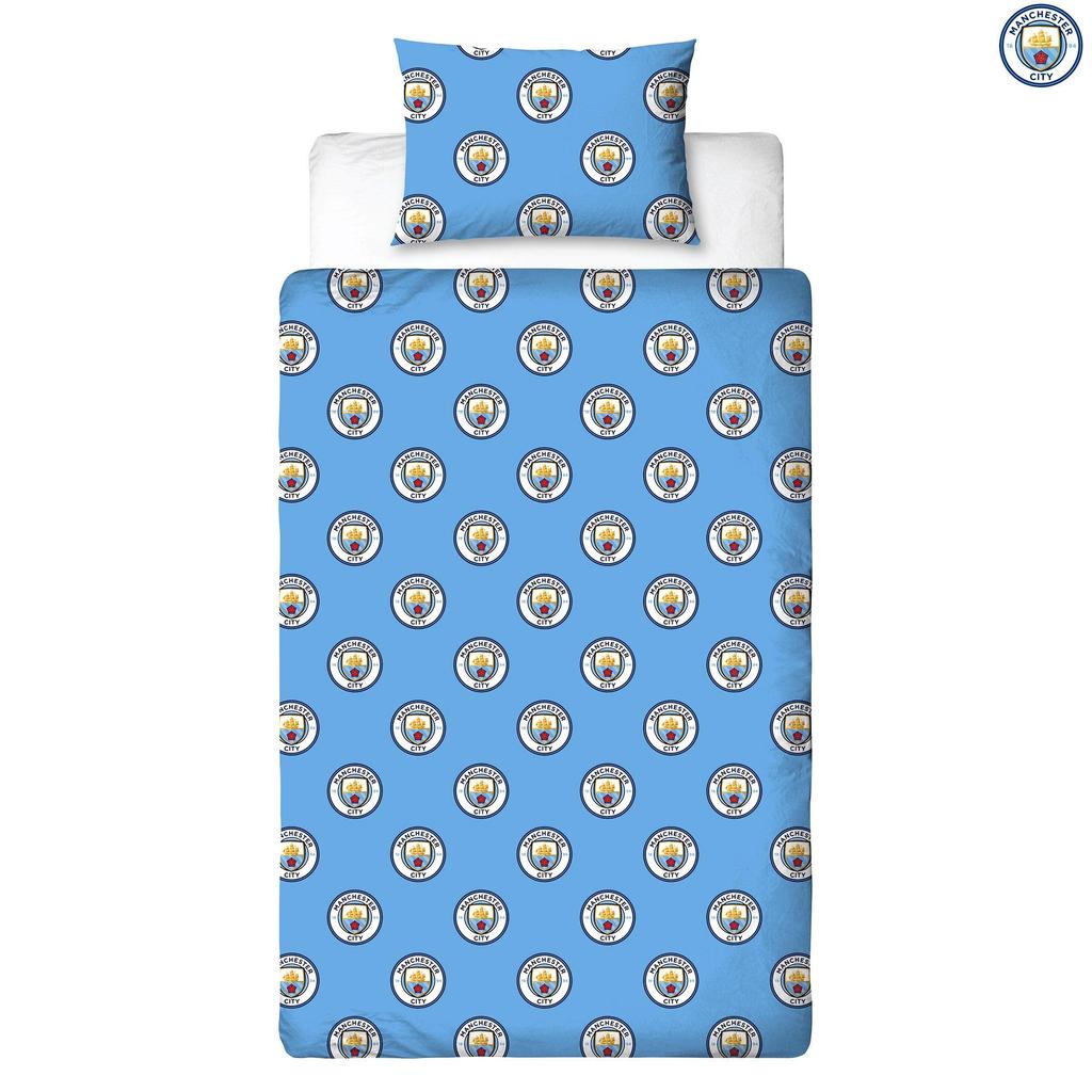 Manchester City FC Reversible Crest Duvet Set
