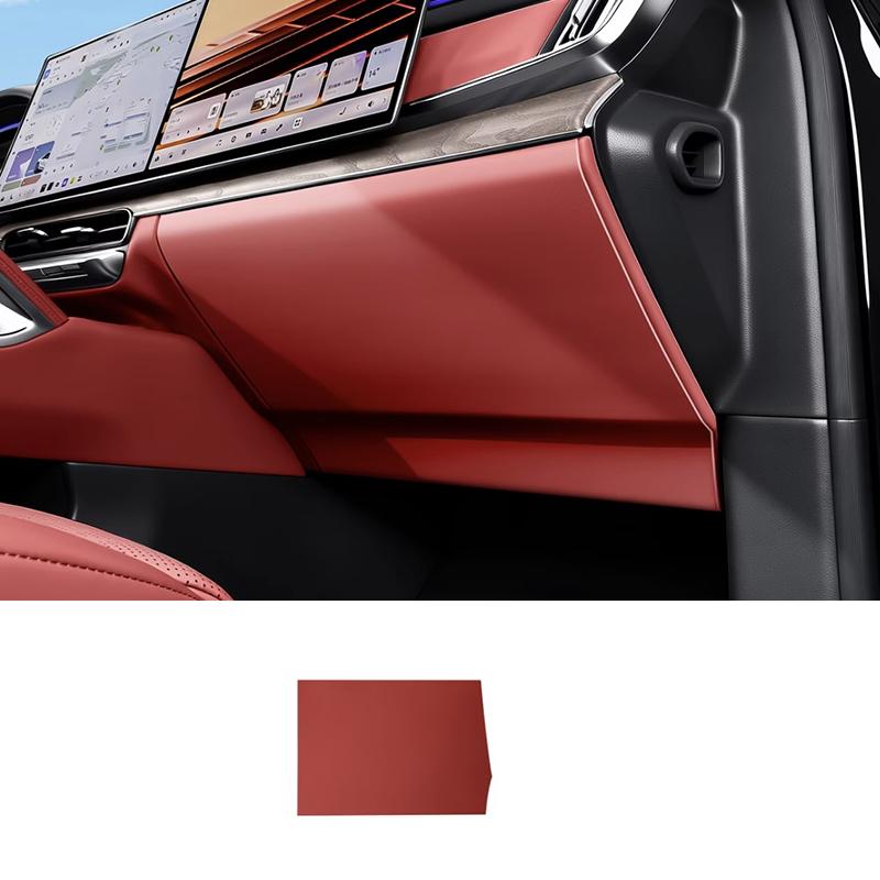 For Zeekr 8X 2026 Main Driver's Panel Glove Box Anti-kick Pad Leather Protective Cover Car Interior Accessories
