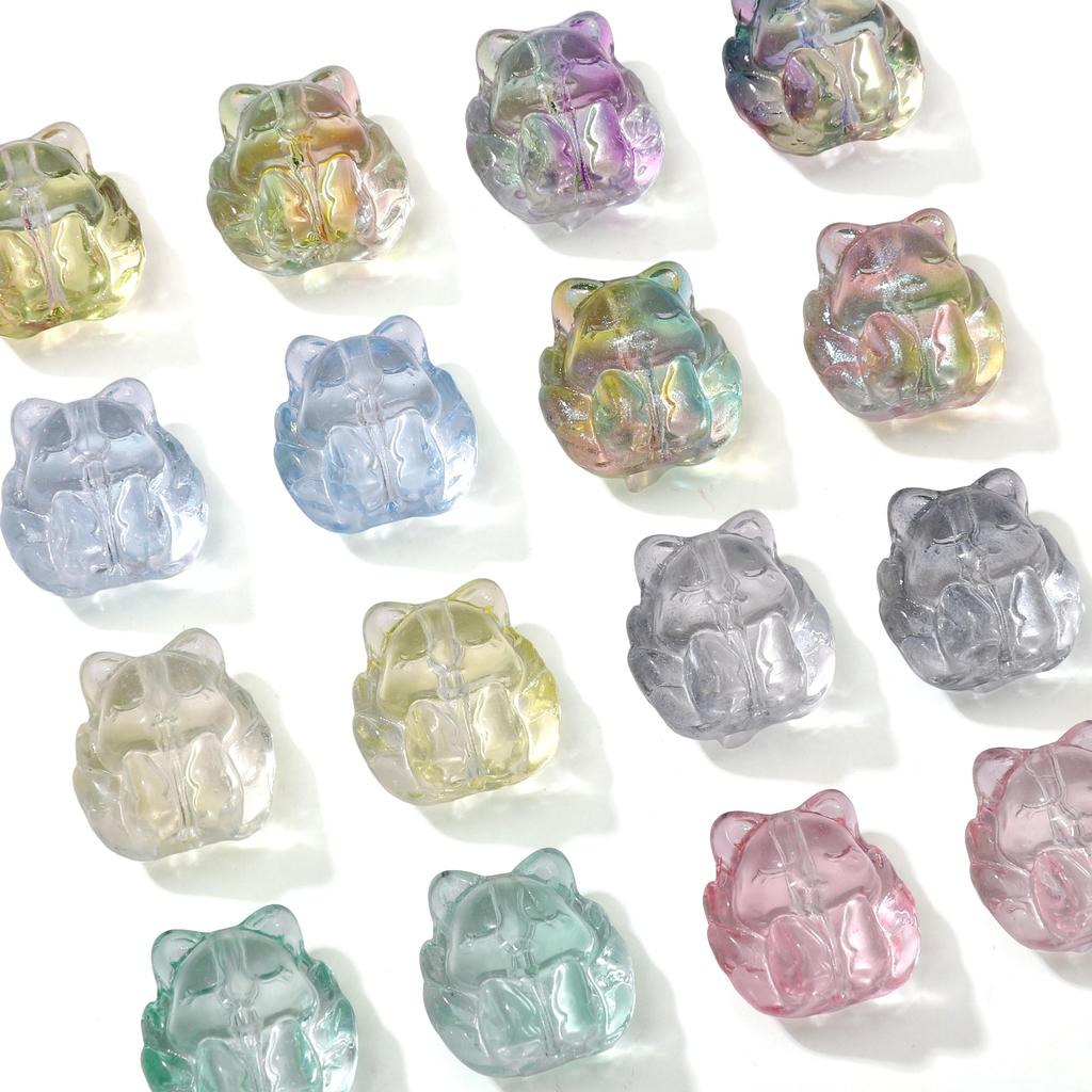 Skleněné volné distanční korálky ve tvaru devítiocasé lišky pro DIY výrobu šperků 5 ks