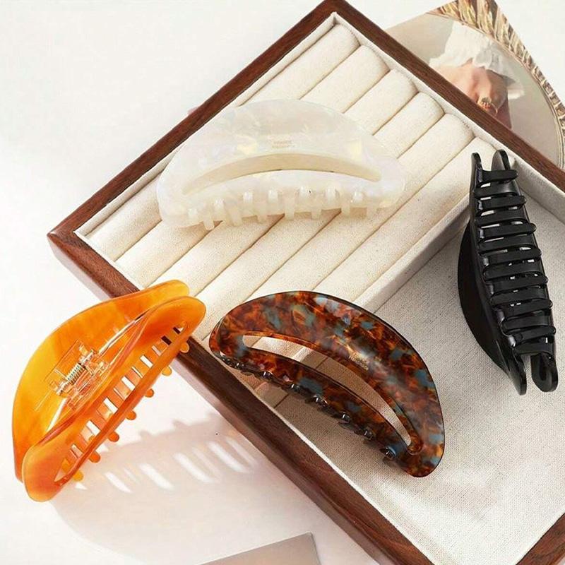 1pc Women's Elegant Hair Clip Set, Large Size, Fashionable Hair Clip, Thick Hair Shark Clip