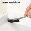 Crevice Brush Long Handle Easy Cleaning Narrow Gaps Stainless Steel Nylon Bristles Multi-angle Cleaning Brush