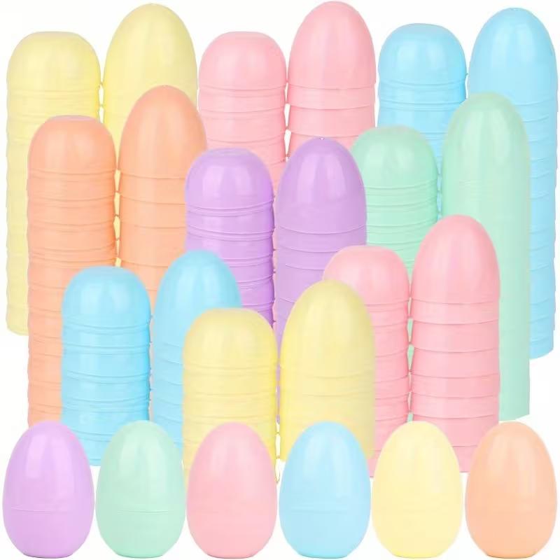 

36Pcs Plastic Easter Eggs Colorful Fillable Easter Egg Hunt Game Supplies Candy Gift Packing Box Kids Birthday Party Decoration