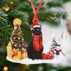 Decorative Cat Christmas Tree Pendant Wooden Christmas Decoration  New Year