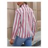 Women S Long Sleeve Striped Cardigan Shirt For Commuting