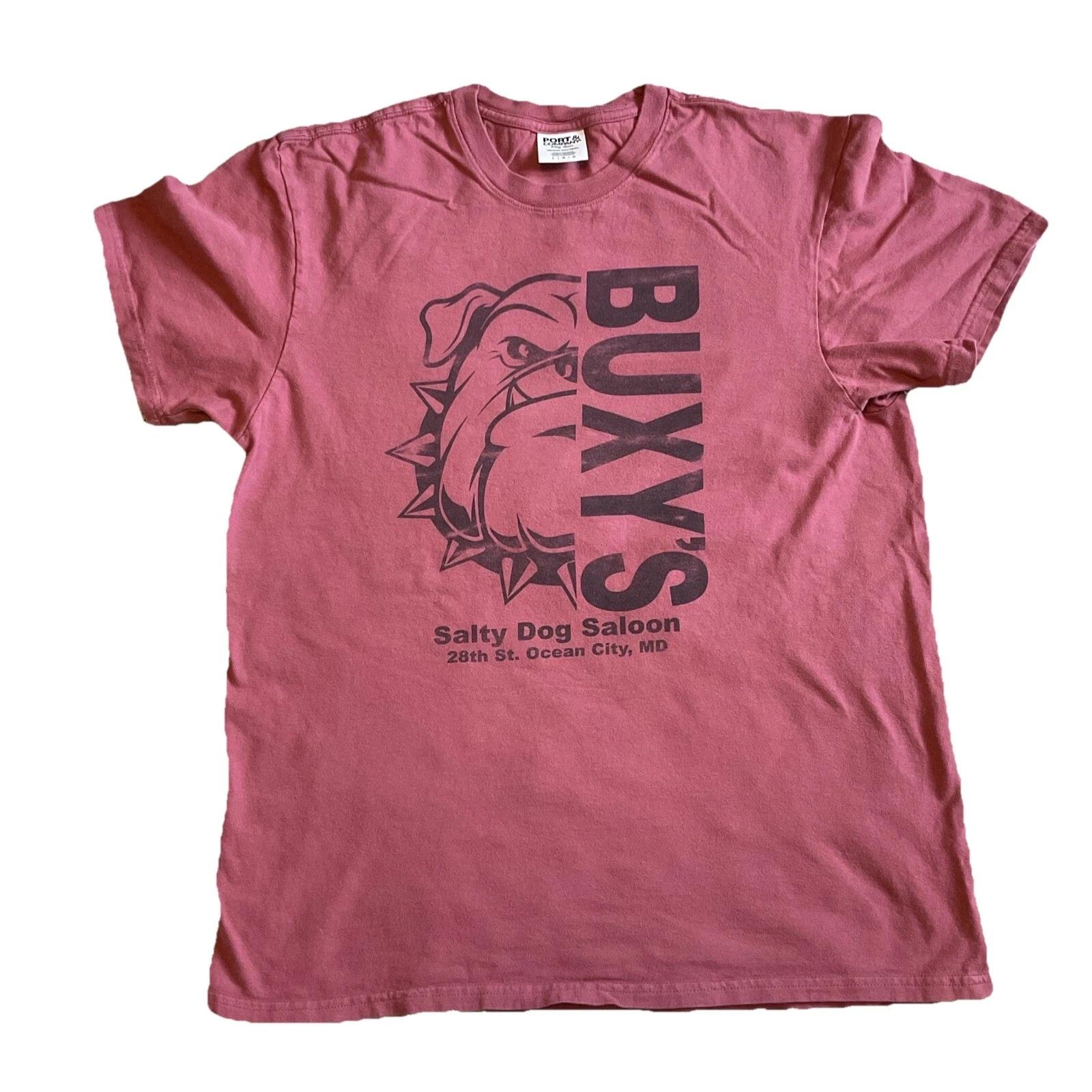 

Salty Dog Ocean City Maryland Mens L Mauve T Shirt - Port & Company L