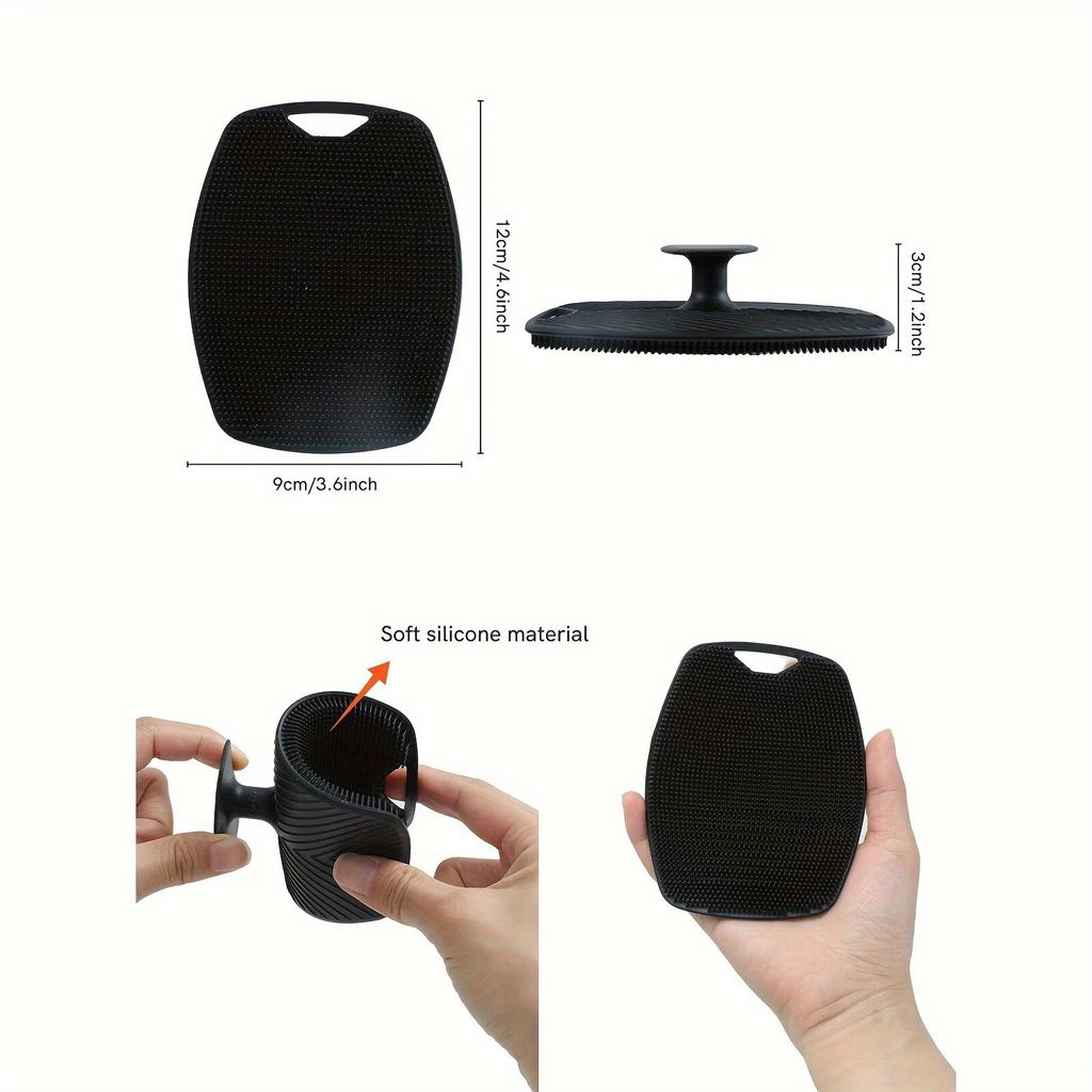 Exfoliating Silicone Bath Brush Portable Wall Mounted Shampoo Brush Bath Face Washing Cleaning Brush Bath Gadget