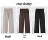 Women's High-Waisted Plus Size Woolen Pants – Warm, Elastic, Fashionable for Autumn & Winter