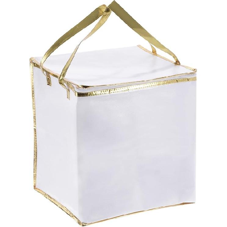 PATIKIL Insulated Grocery Bag Non-woven Fabric Food Delivery Tote Thermal Cake Carrying Bags Food Container for Home Office Restaurant 30cmx30cmx27cm 6230₽
