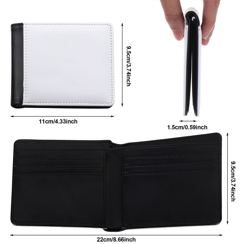 Sublimation Blanks Wallet PU Leather Wallet for Women Men DIY Gift Multi Card Holder Wallet