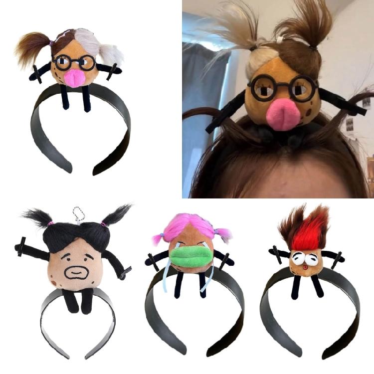 Unique Braided Doll Headband Cosplay Hairpin Hair Clip Hair Accessory for Women