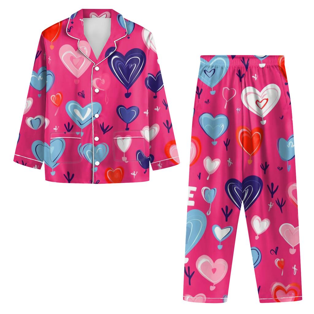 Damen Langarm lange Hose Freizeit-Hausanzug