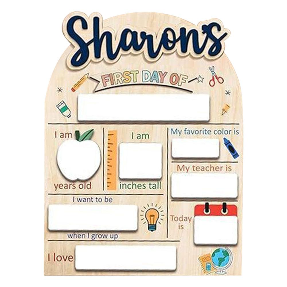 First And Last Day Of School Board Reusable Photo Message Board Personalized First Day Of School Sign Chalkboard for Kids School