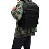 Coach 32 Solid Color Simple Zipper Closure Large Capacity Multifunctional Leather Backpack Men backpack Black CO992-QBBK