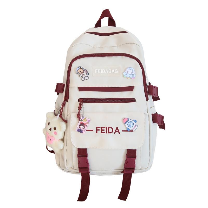 Fashion junior high school students schoolbag large capacity backpack fashion flow crossbody backpack