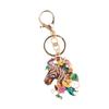 Breloc Ornament Anul 2026 cu Figurină Cal și Model Floral pentru Expresie Artistică Accesoriu Practic