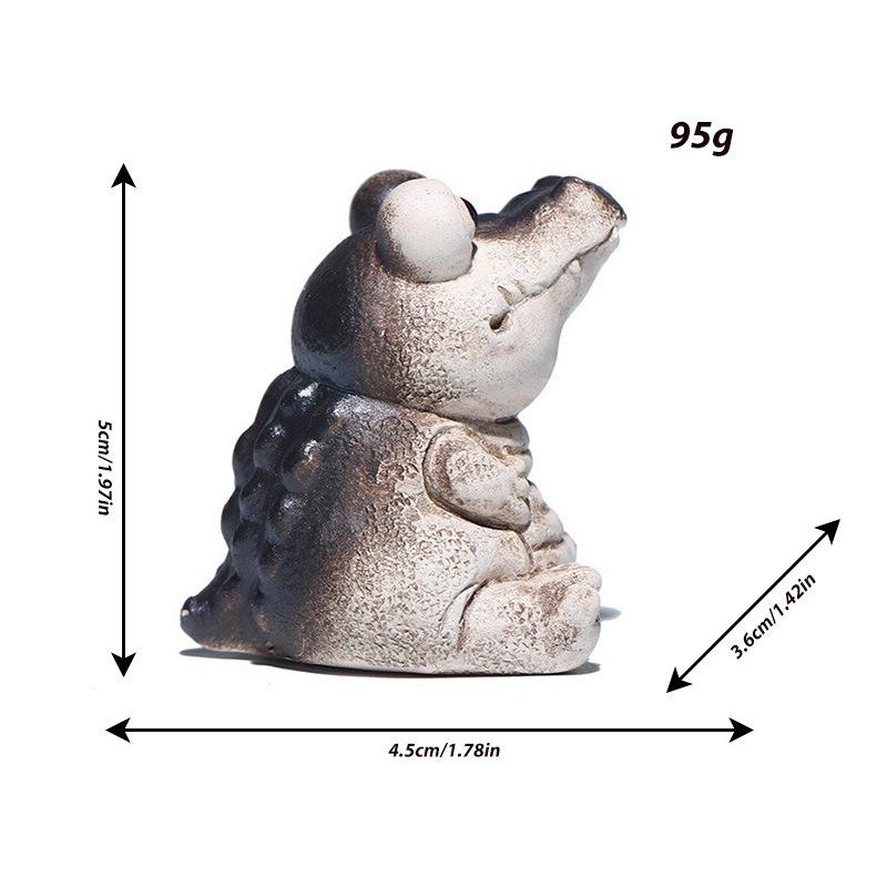 

Baby Crocodile Garden Ornament for Home Dining Table Decoration, Resin Handicraft, Animal Figurine Big-eyed crocodile