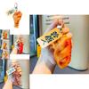 Lifelike Chicken Drumstick Keychain Trendy Food Replica Bag Decoration For All