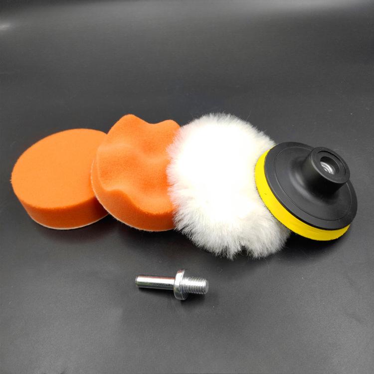 

5 шт./компл. автомобильный восковой диск для полировки, шерстяной полировальный круг, самоклеящаяся подушка, губка-шар, полировальная машина, восковой губчатый диск