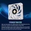 Thermaltake TOUGHFAN EX12 Pro Snow PC Cooling Fan, Magnetic Connection, Replaceable Fan Blades, PWM Control, 500-2000 RPM Airflow, 70.8 CFM, 120mm (3