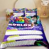 3Pcs Duvet Cover Set Roblox Cartoon Boys Kids Bedding Set Anime Comforter Cover Soft Bedroom Decor Birthday Gifts