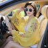 Summer Arm Warmers Embroidered Floral Long Shirt Sun Protection Sleeves Driving Scarf Beach Shawl