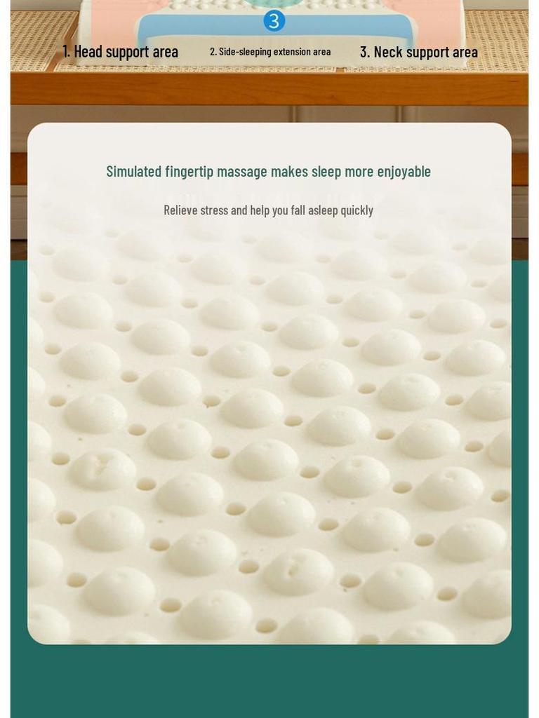 Gesundheitskissen aus thailändischem Naturlatex – Memory-Schaumkern, hohe Rückstellkraft, formstabil, superweicher Baumwollbezug.