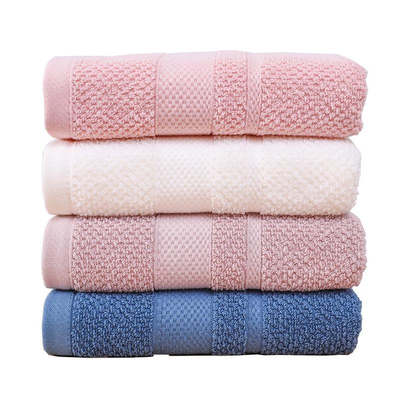 Manufacturer's Pure Cotton Honeycomb Jacquard Face Towel - 32-Ply Cut-Pile Washcloth with Embroidered Logo