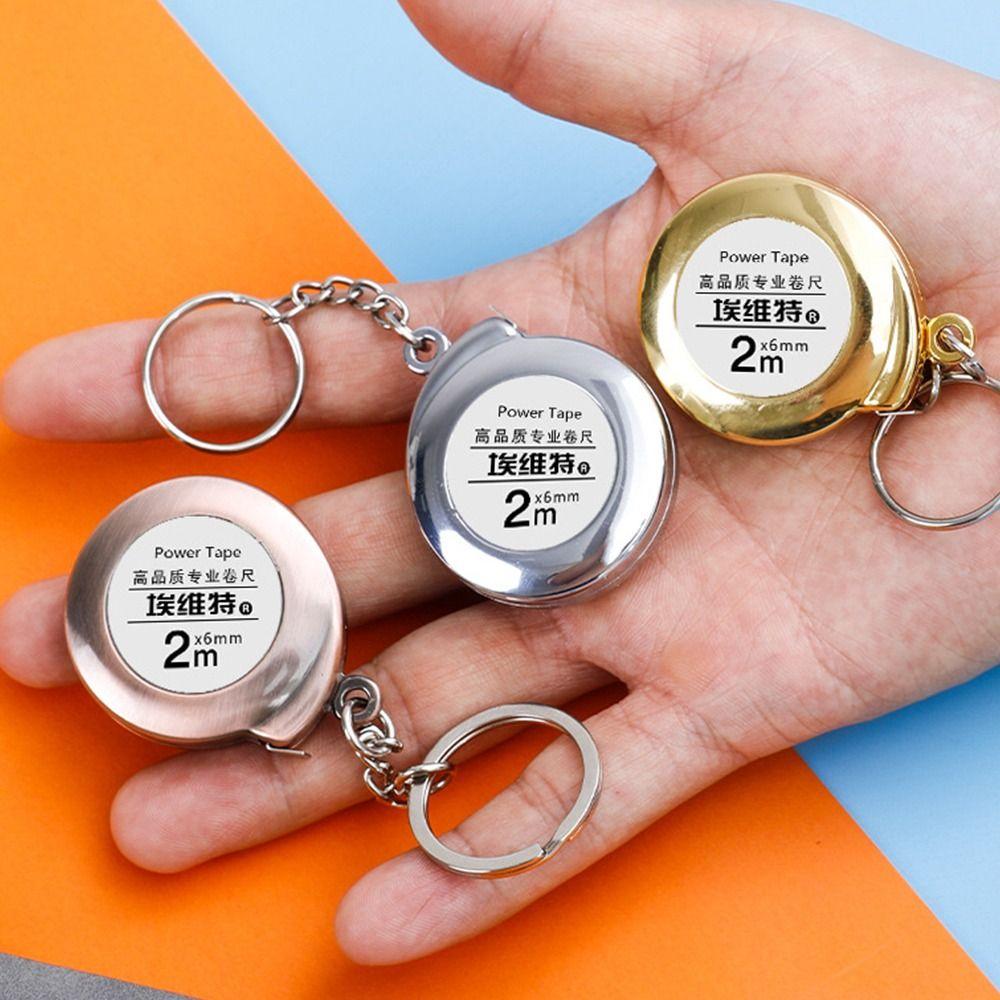 Roulette Retractable Ruler Delicate Keychain Tape 2M Measure Tape  Measuring Instruments