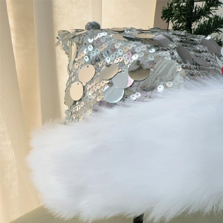 Christmas Theme Party Hat for Adult Glittering Sequins Santa Caps Festival Props Noel Hat for Holiday Family Gathering