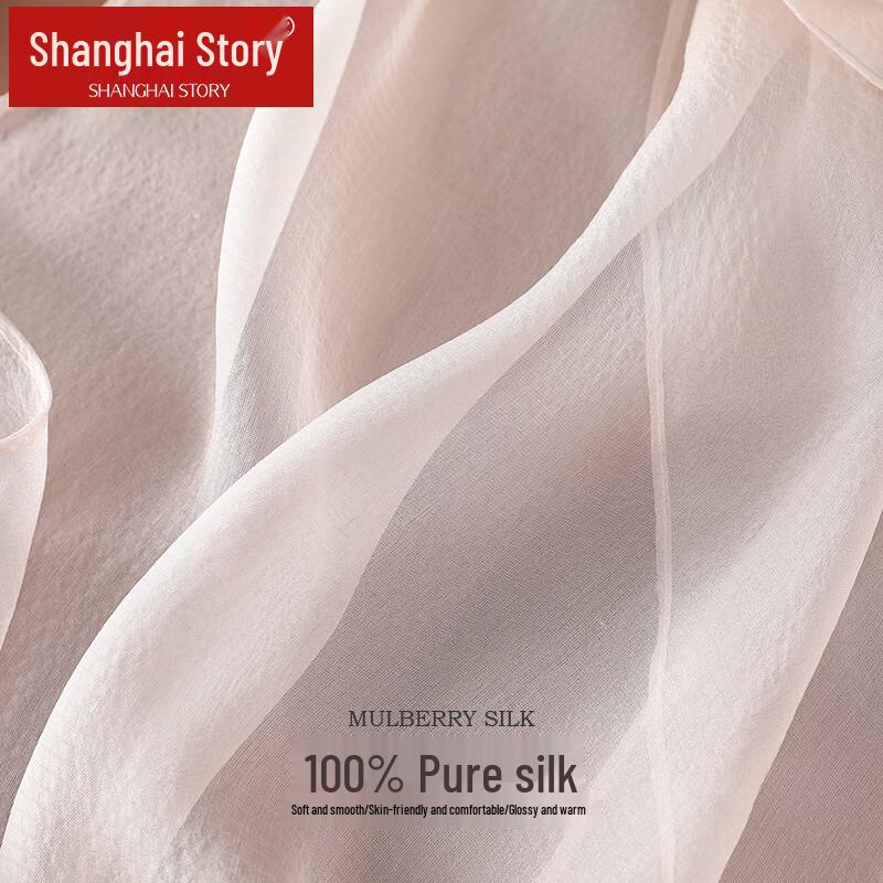 Shanghai Story 100% Mulberry Silk Pearl Yarn Long Scarf