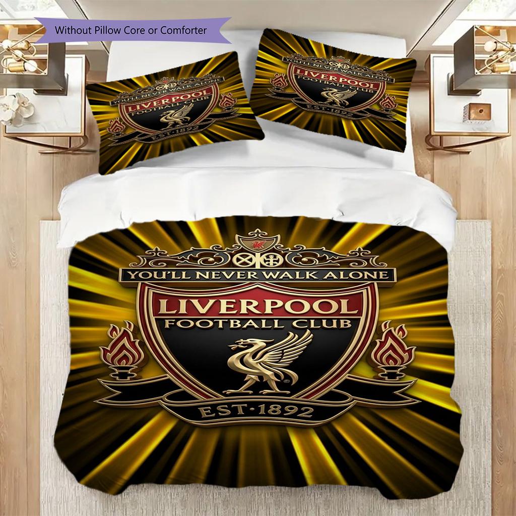 Liverpool Football Club Legacy Set Tre Pezzi (1 * copripiumino + 2 * federa, senza nucleo) Copripiumino e federa 2DFlat Morbidi e confortevoli