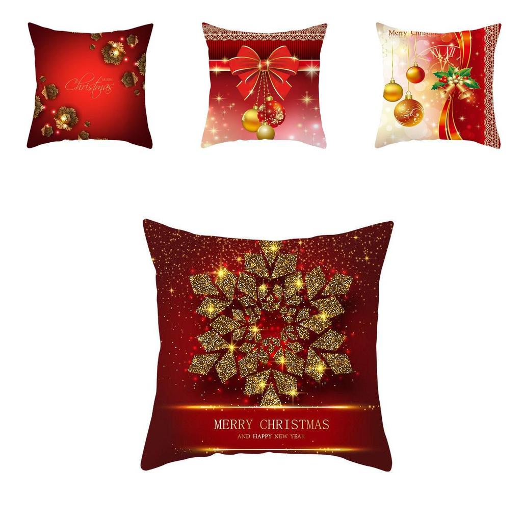 Festliche Rote Weihnachtsmann-Weihnachts-Kissenhülle für gemütliche Wohnzimmer-Sofa-Dekoration 18 Zoll