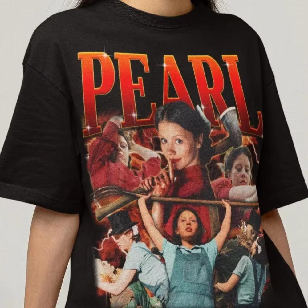 

Pearl Horror Movie Themed TShirt Design Unisex Cotton AllSeason Streetwear Base Layer harajuku y2k top S