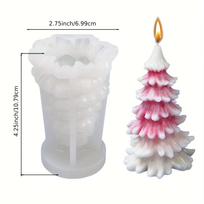 3D Christmas Decor Candle Silicone Mold for DIY Christmas Tree Aromatherapy Resin Plaster Mould Handmade  Chocolate Cake Making