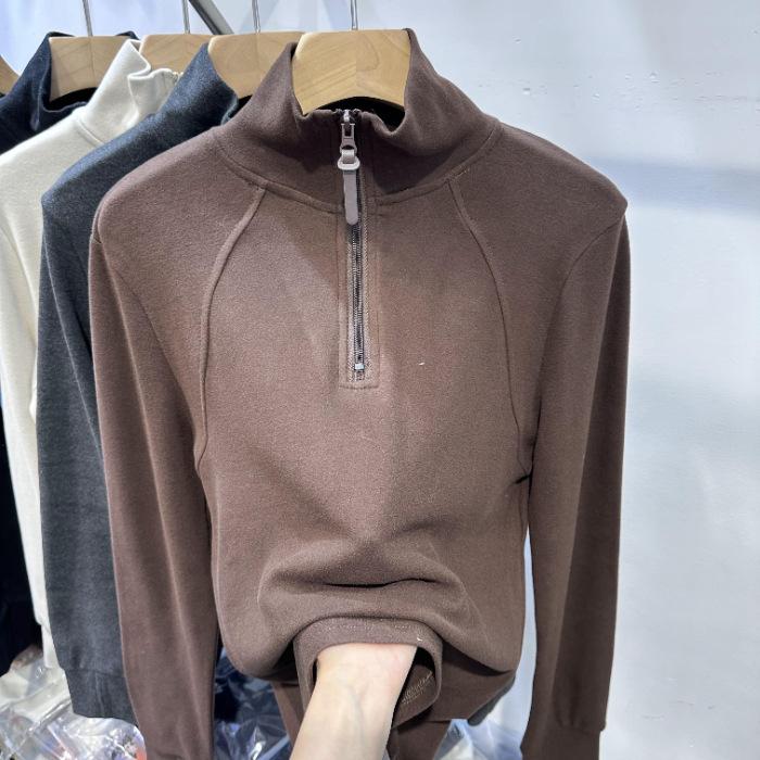 Thickened Fashionable Polished Thermal Stand-up Collar Bottoming Shirt Women's New Top