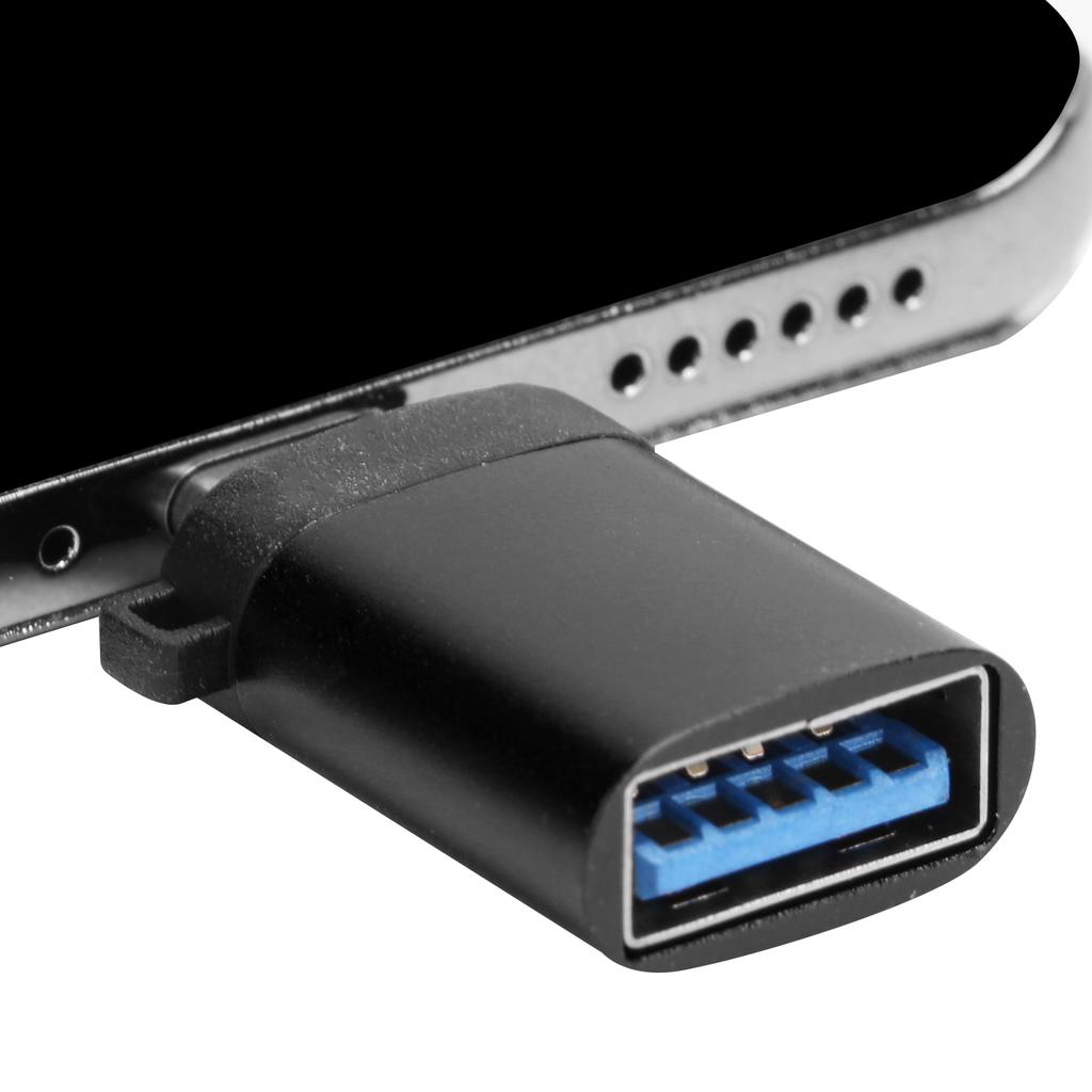 USB3.0 Female to TypeC Adapter Converter Charging Data OTG Stretch Hd Without Chain(Silver )