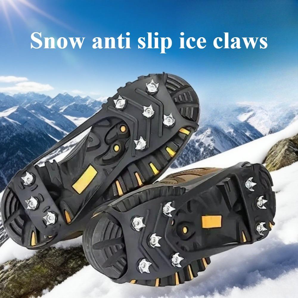 Ice Gripper Spike Shoes 8 Teeth Winter Outdoor Anti Slip Hiking Mountain Snow Crampons Shoe Covers Snow Shoes Accesorios Nieve