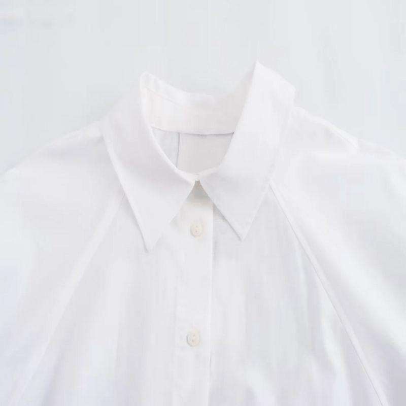 Fashion Style 2024 Summer New Women's Clothing Slim Looking Versatile Mid-Length Sleeve Stretch Short Shirt 9479062 251