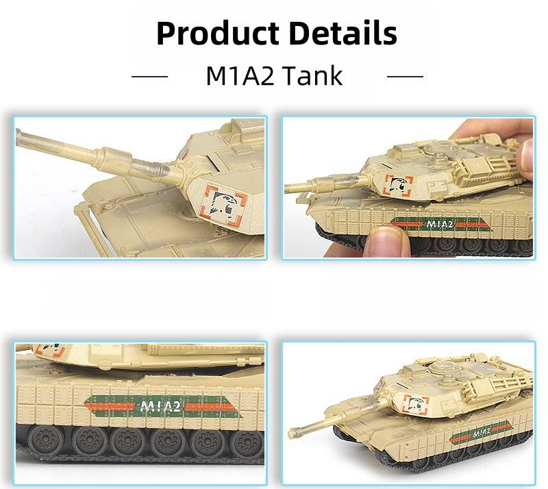 1:72 Creative Military Series Amercian M1A2 Main Battle Tank Model Building Blocks DIY Assembled Bricks Toys For Boys Xmas Gifts