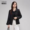Retro British style slim fit short windbreaker women's clothing short casual jacket