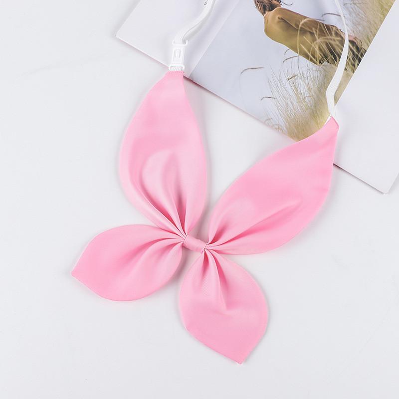 Solid Color Rabbit Ear Shape Butterfly Bow Tie Student Uniform Accessories