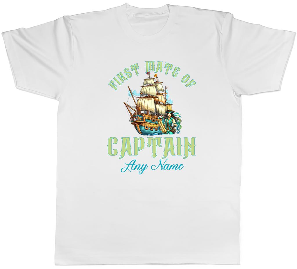 Personalised First Mate of Captain Name Pirate Mens TShirt Tee Gift Top
