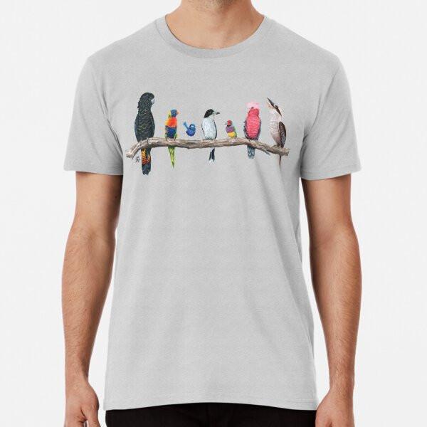 Australian Birds TShirt Made in Australia Unisex T-Shirt L
