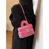 Cute Mini Lamb Wool Small Square Bag Autumn And Winter New Simple Solid Handbag Female  Fashion All-Matching Crossbody Pack
