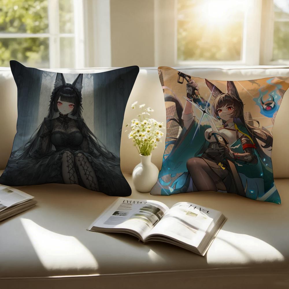 H-Hoshimi M-Miyabi Cushion Cover Pillowcase Short Plush Invisible Zipper Room Sofa Cushion Cover