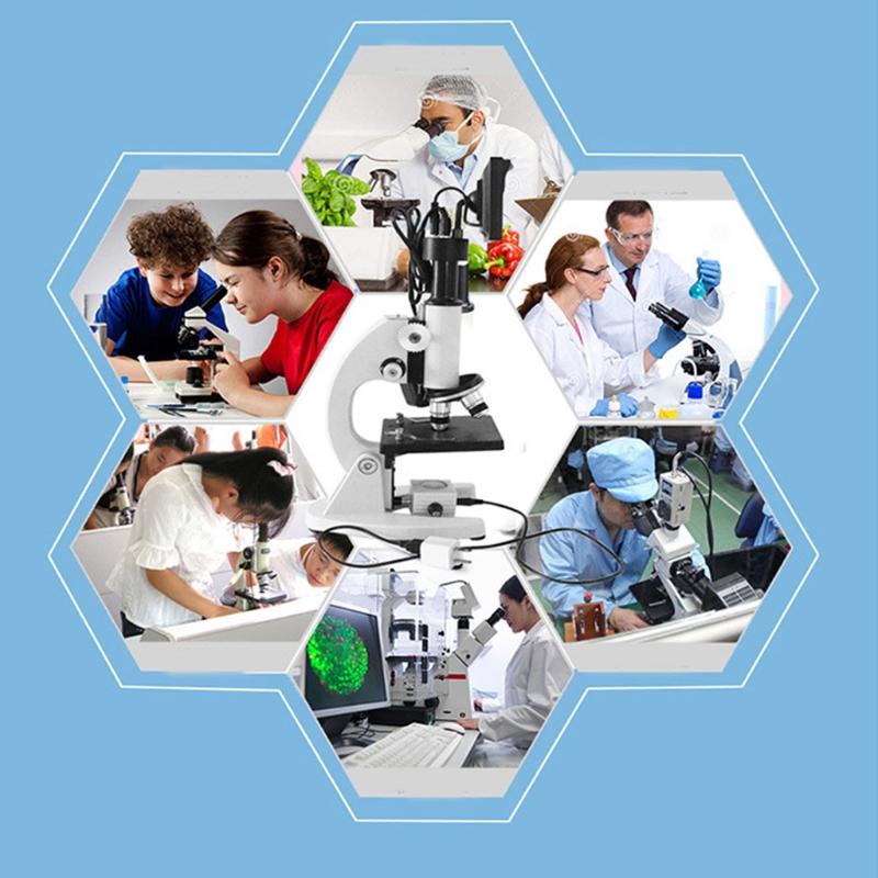 Compact Microscope Accessories Kit 4X 10X 40X 100X Microscope Objective Lens Achromatic Objective Parts Microscope Slide