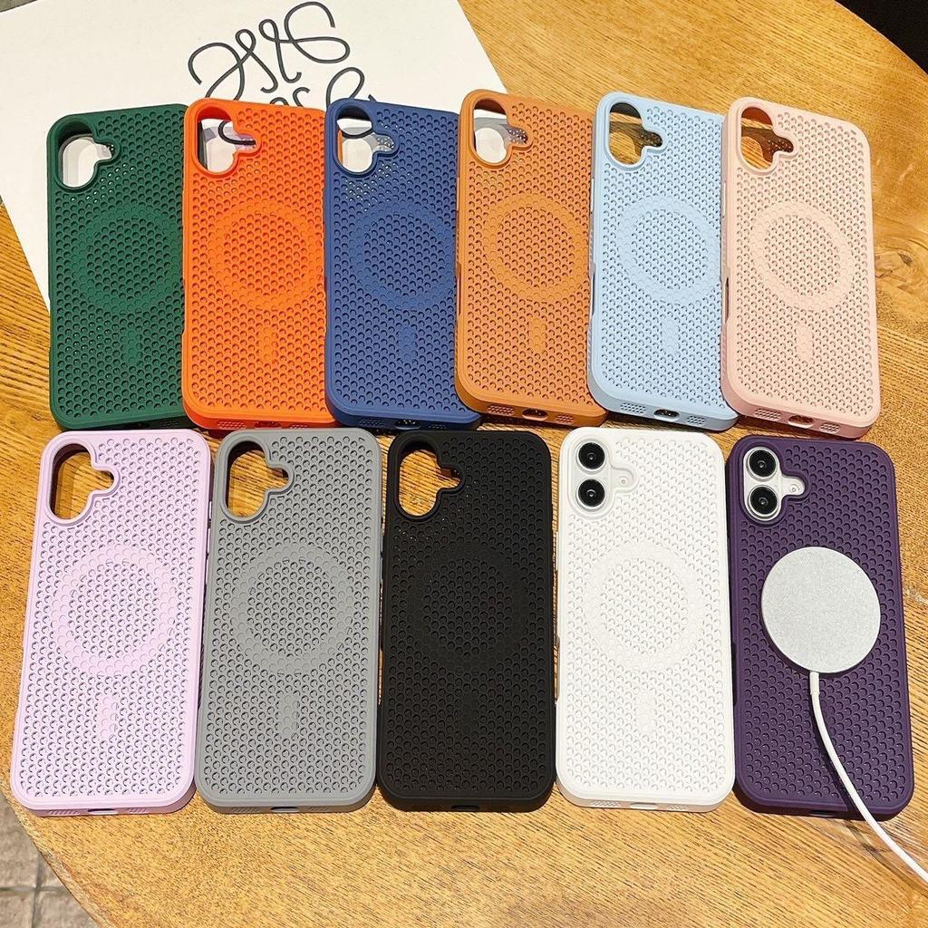 iPhone 17 Magnetic Honeycomb Heat Dissipation Anti-Drop Case, Compatible with 15 Pro Max, 14, 13